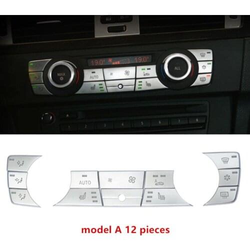 Chrome ABS Air Conditioner Buttons Sequins Decoration Cover Trim For BMW 3 Series E90 318 320i 2005-12 Car Interior Accessories