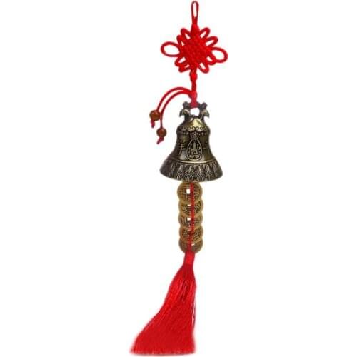 1pc Chinese Knot Coins Wind Chime Office Car Home Traditional Feng Shui Coins Wind Bell