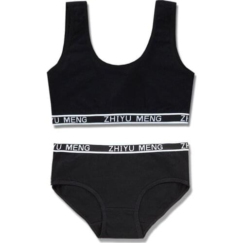 Training Bras Set Girls Teenage Underwear Cotton Tank Tops for 8-14 Years