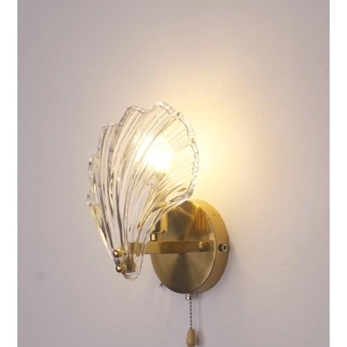 Nordic Creative Personality Shell Wall Lamp Aisle Bedside Bedroom Living Room Background Wall Modern Minimalist Wall Lamp