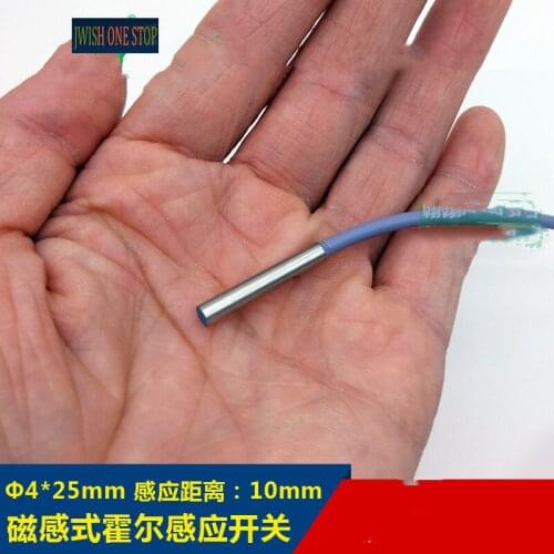 Φ4 Magnetic Hall Type NPN/PNP Normally Open Magnet Induction 10mm Magnetic Proximity Connector DC10-30V