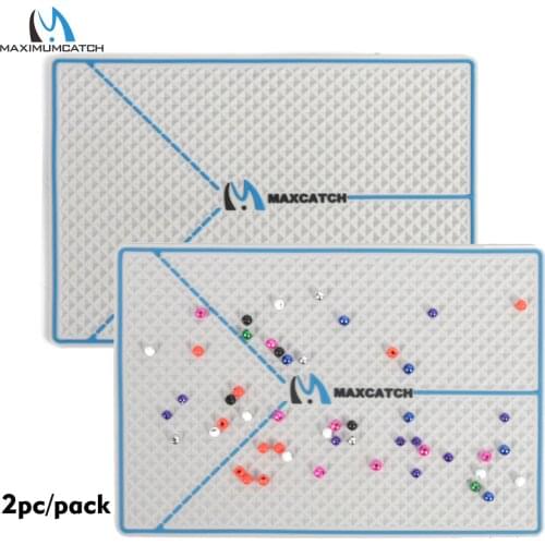 Maximumcatch 2pc Silicone Tungsten Fly Tying Bead Pad 19cmx13cm Fly Fishing Beads and Hook Keeper