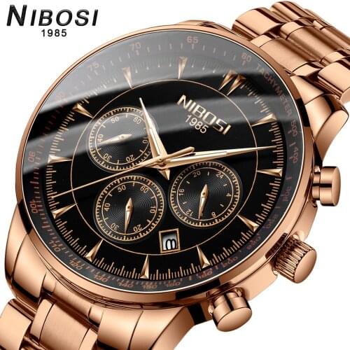 NIBOSI mens Quartz Watches 2020 New Fashion top Luxury Brand Clock men sport watch Waterproof Wristwatches Relogio Masculino