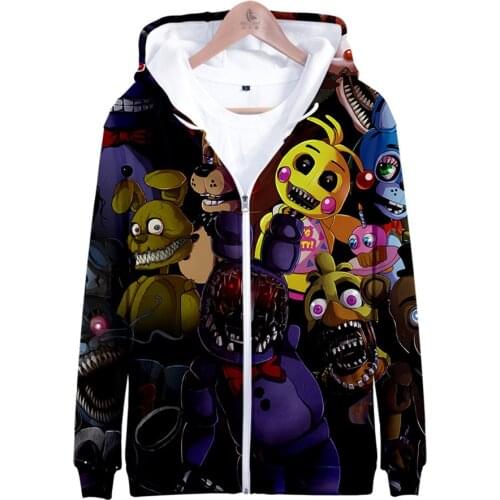 New Autumn 3D print Five Nights at FNAF Sweatshirt For Boys School Hoodies For FNAF Costume For Teens Sport Clothes Kids Tops