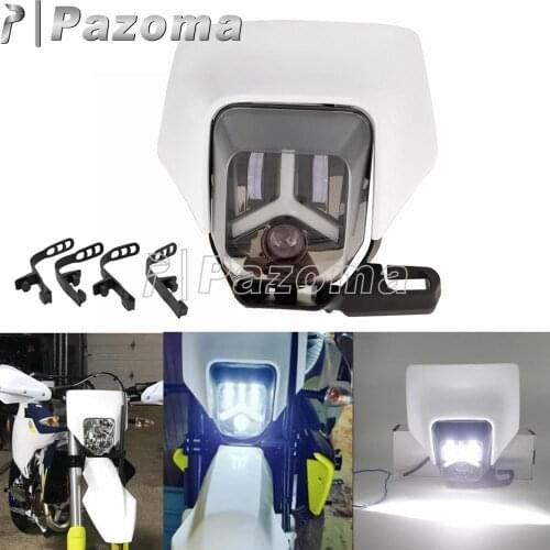 Motorcycle Headlight LED Head Light Lamp Assembly Hi/Lo Beam DRL For 701 FE TE TX Dirt Bike Enduro Supermoto Fairing