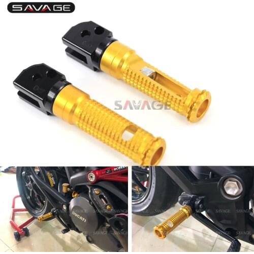 Front Foot Rest For DUCATI MONSTER 659 696 796 1100 S Motorcycle Accessories CNC Aluminum Adapter Rider Footrests Foot Pegs