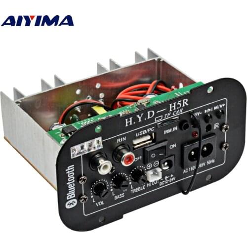 AIYIMA Subwoofer Amplifier Board Car Bluetooth Audio Amplifiers 12V 24V 220V For 5-8inch Speakers DIY