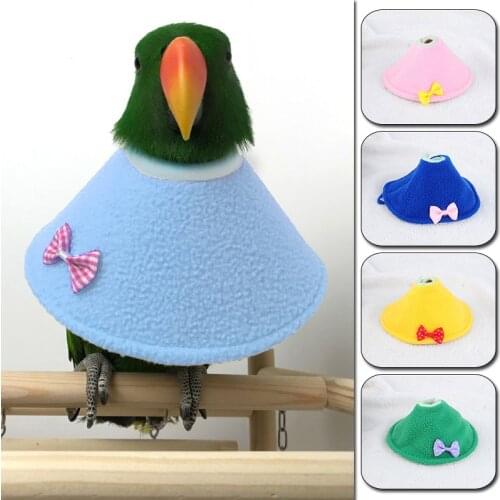 Parrot Neck Collar Sleeve Elizabethan Bird Recovery Collar Soft Padded Neck Parrot Accessories Parrot Clothes Pet Supplies