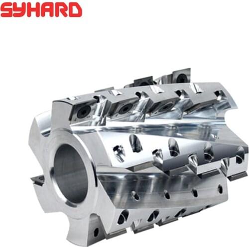 Sprial Planing Cutter Head Helical Cutter for Spindle Machine Spiral Cutter head Heavy Cutting 4-Sides Asix hobbing Cutter