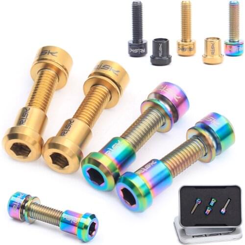 Titanium Alloy Carbon Fiber Handlebar Screw Mountain Road Bike Locking Handlebar Cross-Rear Lock Nut Bicycle Screw