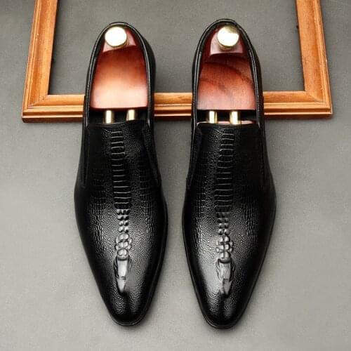 Zepodhf Men's Patent Leather Shoes