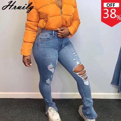 Woman Jeans Hole Summer Plus Size Casual Elegant Pants Women Tassel Split Pencil Skinny Ladies Jeans Streetwear Solid Trousers
