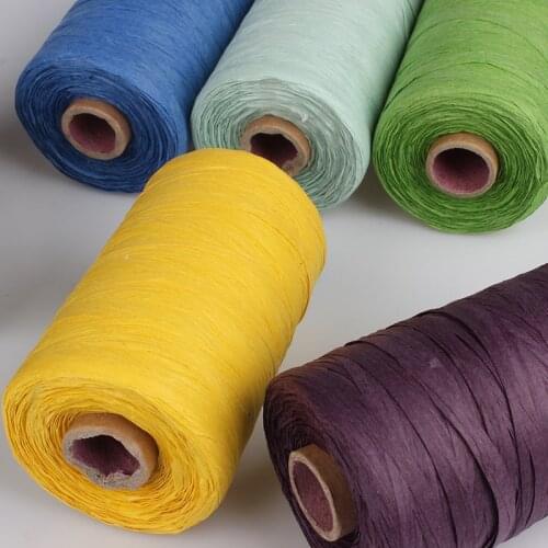 1 Roll/280Meter Raffia Organic Straw Ribbon Paper Yarn Rope For Knitted Crochet DIY Hats Bags Handmade Craft Knit Yarn Thread