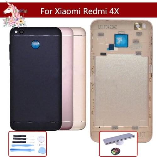10pcs/ For Xiaomi Redmi 4X Back Housing Battery Cover Rear Door Case For Xiaomi Redmi 4X Battery Cover Shell Replacement Parts