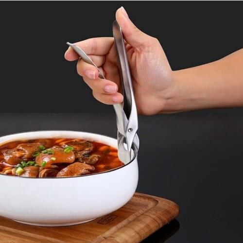 304 Stainless Steel Anti-hot Anti-Scald Pot Bowl Pan Bowl Gripper Cookware Picnic Arm Holder Carrier Handle Clip Clamp
