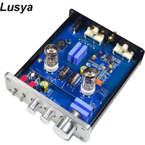 6J1 Tube Tone Preamp Bluetooth 5.0 Hifi Audio Amplifier Stereo Preamplifier With Treble Bass Tone Control DC12V2A T0807