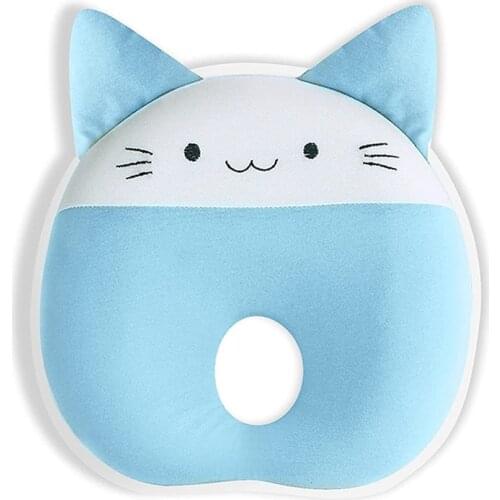 Anti-Flat Head Pillow for Newborns, Baby Sleep Pillow, 0-12 Months Baby Memory Foam Pillow, Soft Baby Headrest