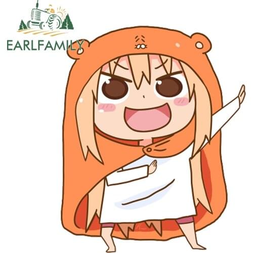 EARLFAMILY 13cm x 10.6cm For Himouto Umaru Chan Anime Car Stickers Air Conditioner Decal Fashion Vinyl Material Scratch-proof