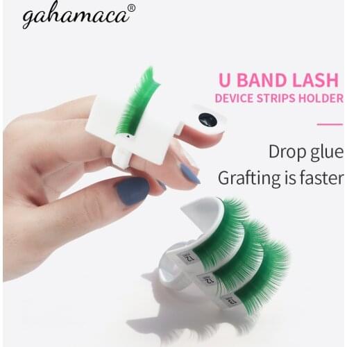 Individual False Eyelash Glue Ring Tool U-shape Adhesive Holder Glue Palette For Grafted Eyelash Extension Makeup Kit