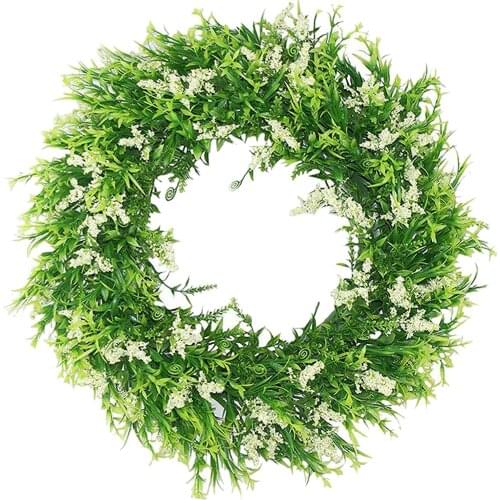 Artificial Lavender Wreath Fall Front Door Wreath Large Round Beautiful Spring Wreath,Indoor/Outdoor Decor