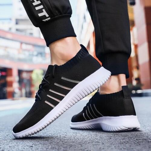Men sneakers Mesh Breathable Footwear Comfortable Lightweight Outdoor sport shoes zapatillas mujer deport Big size