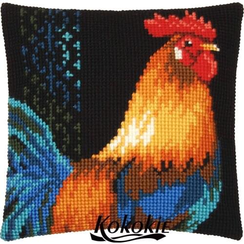 Handmade embroidery cushion cover kits cross stitch set sales knitting needles kit pillow handicraft Embroider Needlework kits