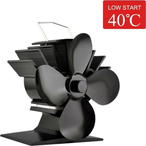 No Electronic Needed 4-Blade Heat Powered Fireplace Fan Wood Burning Fan Eco-friendly for Efficient Heat Distribution
