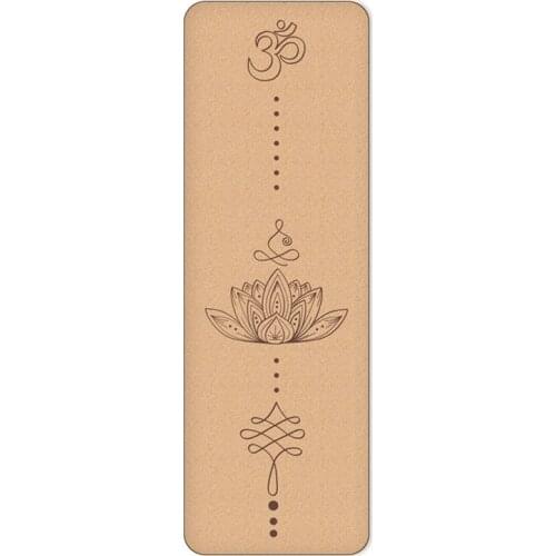 NEW-183X61X0.4cm TPE Natural Cork Yoga Mat Non-Slip Slimming Exercise Fitness Gymnastics Body Pad Portable Picnic Blanket