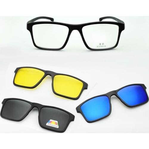 Glasses Frame for big heads Large box Match Magnet Clip Myopia Prescription glasses Polarized Sunglasses Soft leg