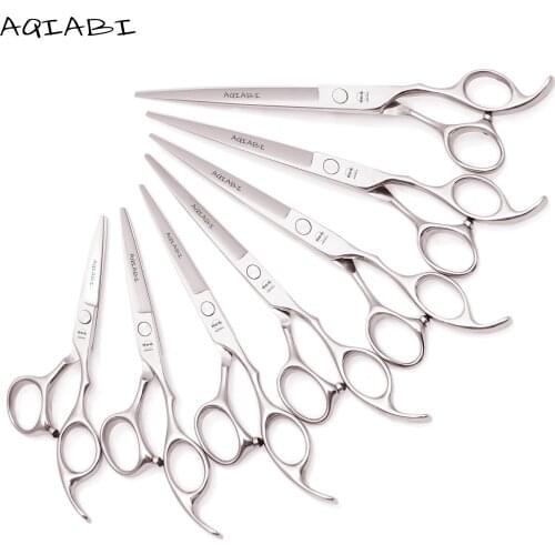 5.5" 6.5‘’ 8‘’ AQIABI Hairdressing Scissors Hair Professional Hair Cutting Scissors Barber Scissors 440C Thinning Shears A1006