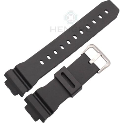 Watchbands 16mm X 25mm Men Black Sports Diving Rubber Silicone Watch Strap Band For Casio 6900 Series Watch Accessories