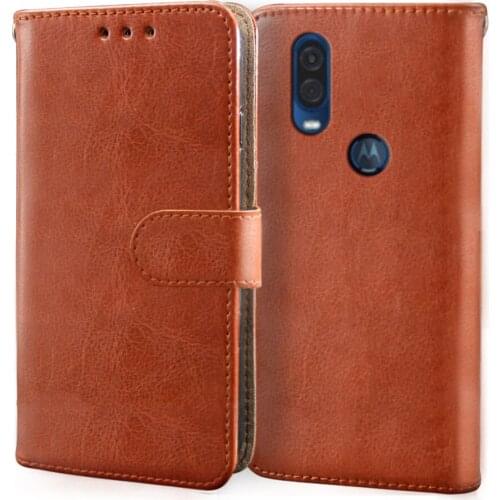 Luxury Leather Case For Motorola P40 P50 Power Play One Vision Action E6 Case Flip Wallet Card Stand and silicone Cover