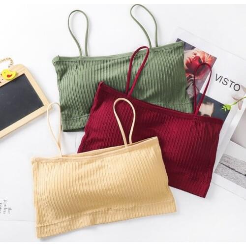 Sexy Seamless Padded Sports Bra Female Crop Top Strapless Bralette Streetwear Underwear Sexy Lingerie Tube Top Bra Bandeau Tops