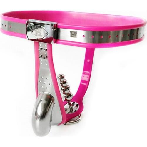 Stainless Steel Silicone Male Chastity Belt Cock Cage Penis Sleeve Anal Plug Metal Chastity Lock Pants Sex Toys For Men BDSM Cbt