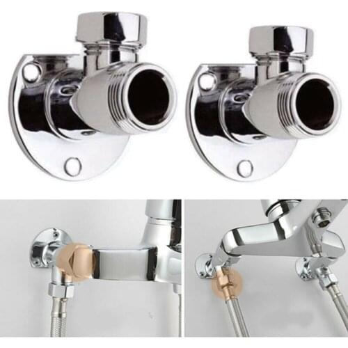 2pcs Shower Bar Valve Tap External Pipe Work Wall Mount Elbows Chrome Zine Alloy For 15mm Pipework