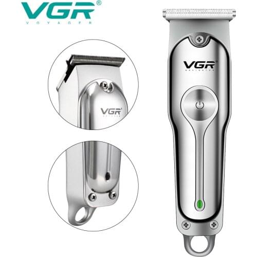 VGR Professional Barber Hair Trimmer Rechargeable Hair Clipper for Men Beard Trimer Hair Cutting Machine T-blade Haircut Tool
