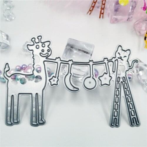 Giraffe Lantern Scrapbook DIY Metal Cutting Die Paper Art Embossed Carbon Steel Cutter Mold Cutting Template
