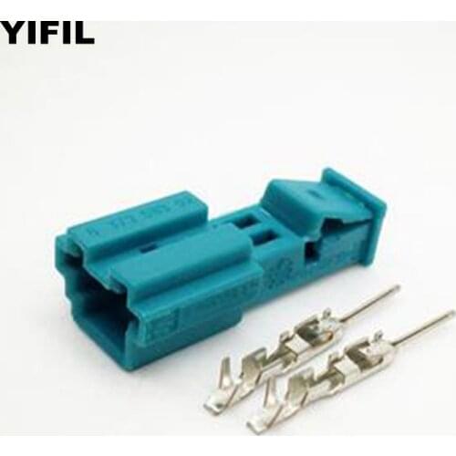 10pcs/lot 2 Pin/Way Male Wiring Cable Plug Terminal Connector For BMW AUDI A4 A3 VW SEAT SKODA 61136925634 9-968654-1 6925634