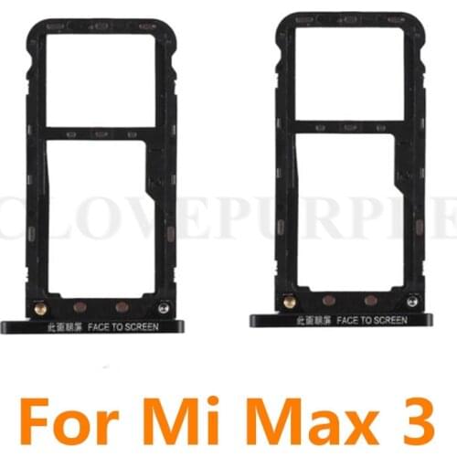 10pcs/lot SIM Card Tray Slot Aadapter For Xiaomi Mi max 3 Max3 Sim Card Holder Replacement Parts