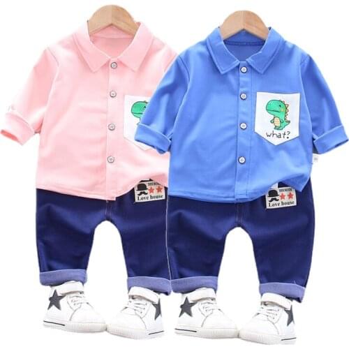 2 PCS/set Casual Clothes Childrens Sets Baby Boys Fashion Clothes Long Sleeve Shirt Pants Sets Boutique Kids Clothing Ropa Bebe
