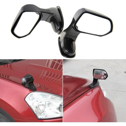 2x Black 4x4 UTE Car Hood Bonnet Blind Spot Mirror Side View Mirrors Adjustable