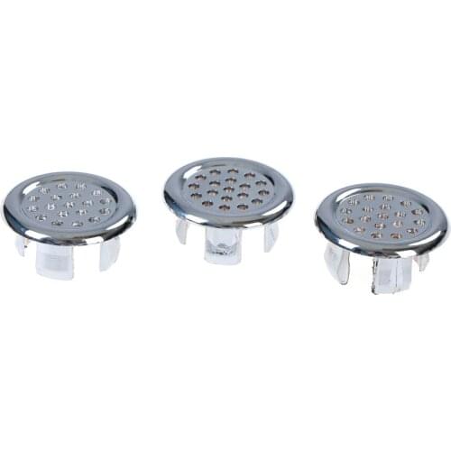 3/2pcs Bathroom Overflow Ring Basin Sink Round Overflow Cover Ring Insert Replacement Tidy Chrome Trim Accessories
