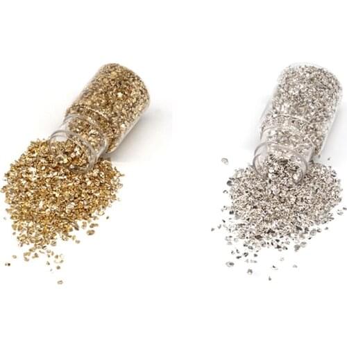 35G Metal Crushed Stone Effect Filler DIY Handmade Decoration Coaster Filling Decorative Crystal for Resin Mold