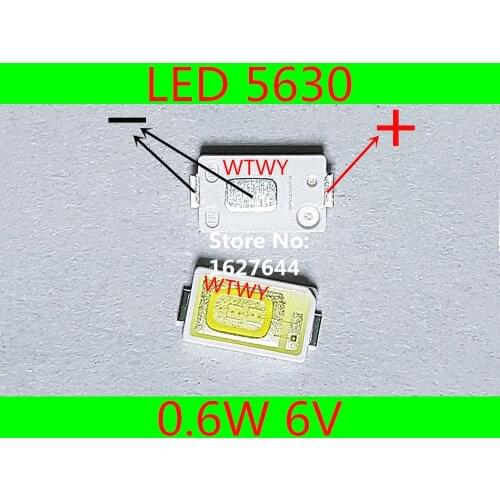 50PCS FOR LCD TV repair SAMSUNG led TV backlight strip lights with light-emitting diode 5630 SMD LED 5630 0.6W 6V