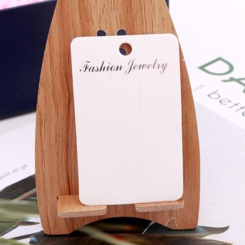 6.3x8.9cm White Concise Hairpin Display Packaging Paper Cards 100pcs/lot Fashion Head Clip Kraft Hang Tags Customer Logo Extra