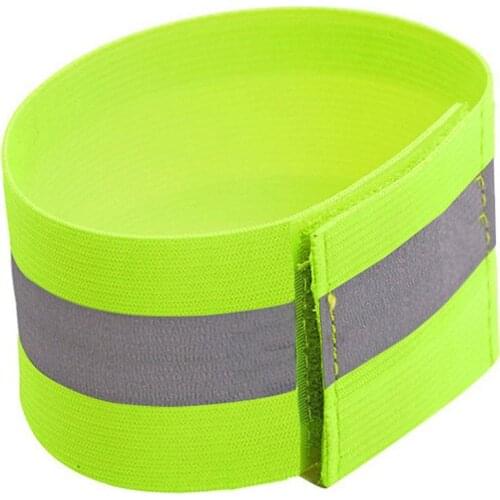 Safe Fluorescent Green Warning Belt Glow in Dark Reflective Band Strap Wrist Leg Ankle Night Running Cycling Jogging Wristband