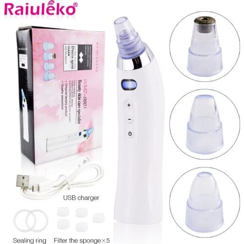 Electric Blackhead Suction Instrument Facial Face Pore Cleanser Device Effective Improve Aging Skin Replace Four Suction Head