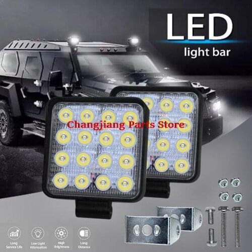Hot sale DC 9-32V LED Light Offroad Roof Light Driving Lamp Car Work Light 16LED Square 48W Engineering Light Inspection