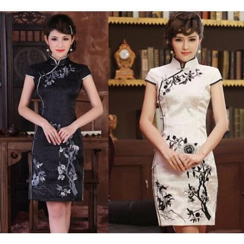 Chinese Traditional Lady Cheongsam Bridesmaid Evening Dress/Qipao S M L XL XXL 3