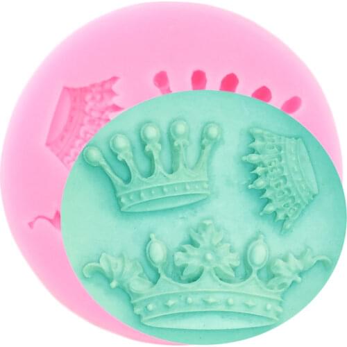 Crown Shape Silicone Mold Wedding Cake Decorating Tools Cupcake Topper Fondant Molds Candy Resin Clay Chocolate Gumpaste Moulds